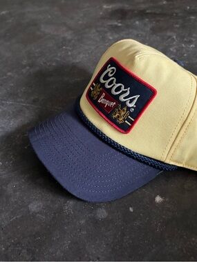 American Needle Two-Tone Rope Trucker Hat - Yellow & Navy